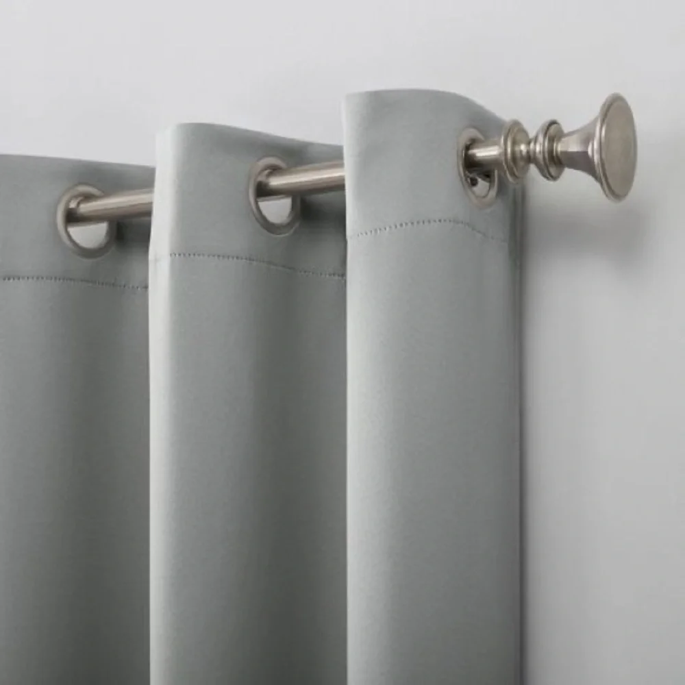 Sun Zero Nolan Energy Efficient Blackout Grommet PAIR Curtain Panel 54x63